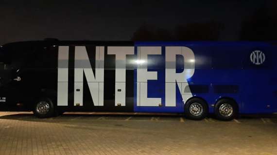 ESCLUSIVA TA, FOTO - L’arrivo dell'Inter ieri sera al Winter Garden Hotel di Grassobbio 