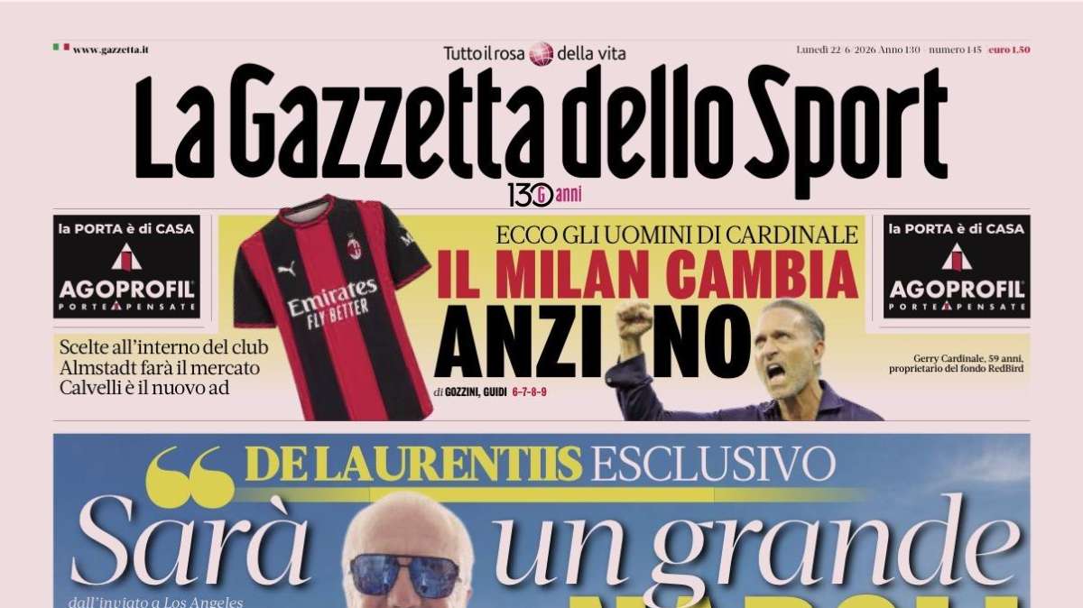 PRIMA PAGINA – La Gazzetta dello Sport: "Sarà un grande Napoli"