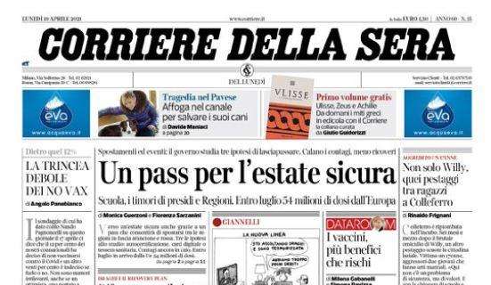 Corriere della Sera: "Un pass per l'estate sicura"