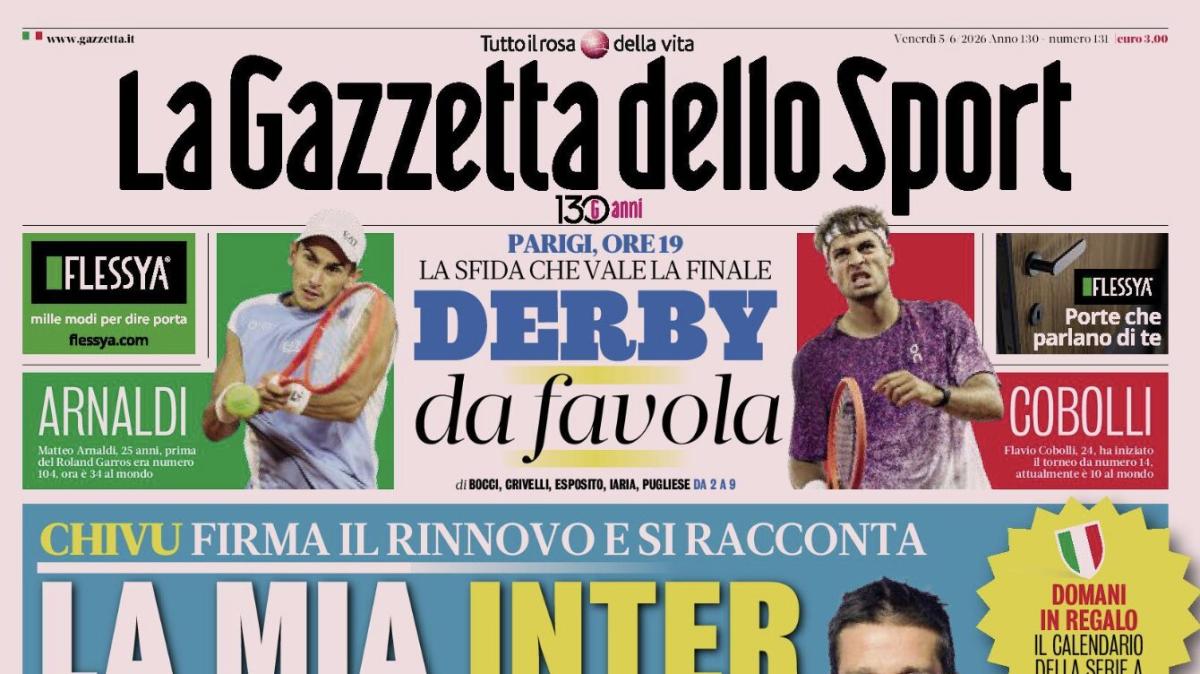 PRIMA PAGINA – La Gazzetta dello Sport: "La mia Inter ha sempre fame"