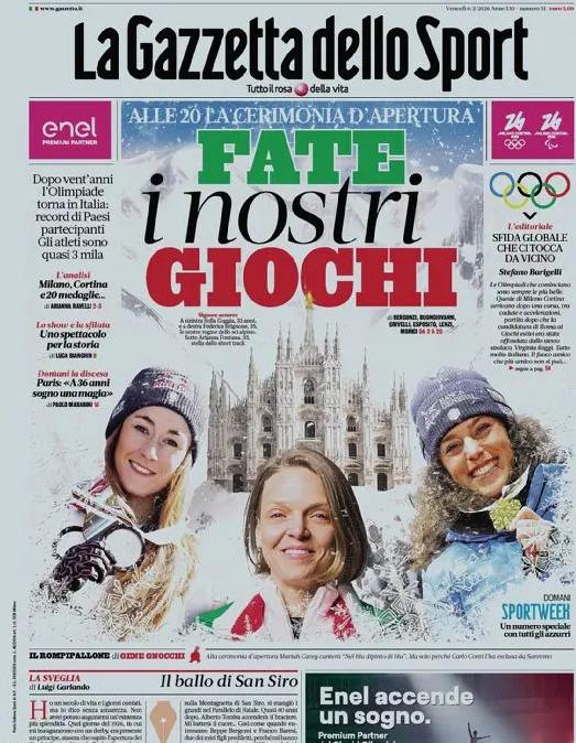 PRIMA PAGINA - Gazzetta dello Sport: "Fate i nostri giochi"