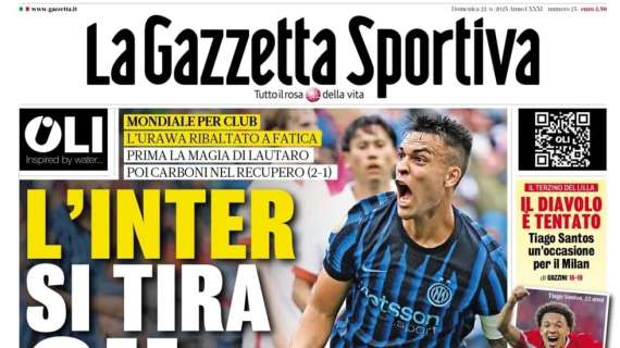 PRIMA PAGINA - La Gazzetta Sportiva: "L'Inter si tira su"