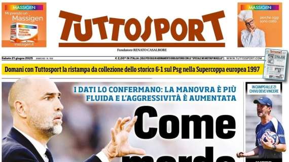 PRIMA PAGINA - Tuttosport: "Come morde la Juve di Tudor"
