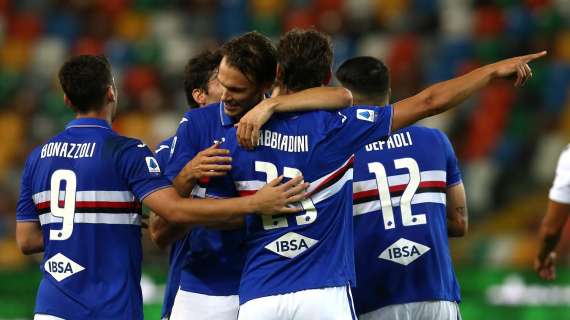La Sampdoria vince in rimonta, termina 2-1 con l'Udinese