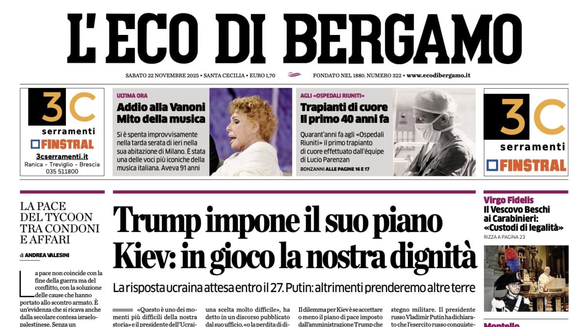 PRIMA PAGINA - L’Eco di Bergamo: "Atalanta, stasera contro il Napoli debutta Palladino"