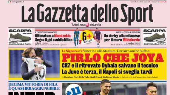 L'apertura de La Gazzetta dello Sport: "Inter ballo scudetto" 