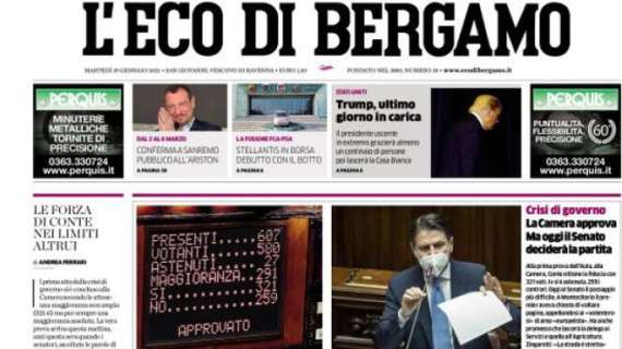 L'Eco di Bergamo: "Covid, vaccini in ritardo. La priorità va ai richiami"