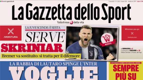 La Gazzetta dello Sport in prima pagina su Lautaro Martinez: "Voglia da Re"