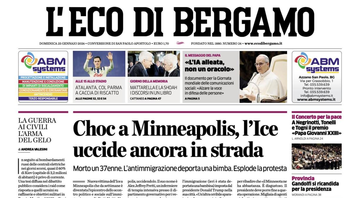 PRIMA PAGINA - L'Eco di Bergamo: "Col Parma a caccia di riscatto"