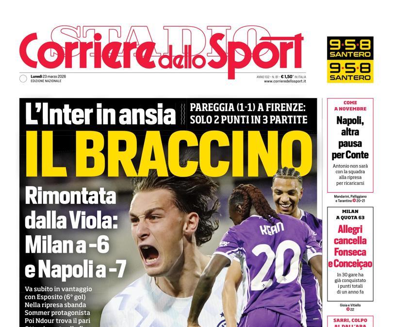 PRIMA PAGINA - Corriere dello Sport: "Il braccino"