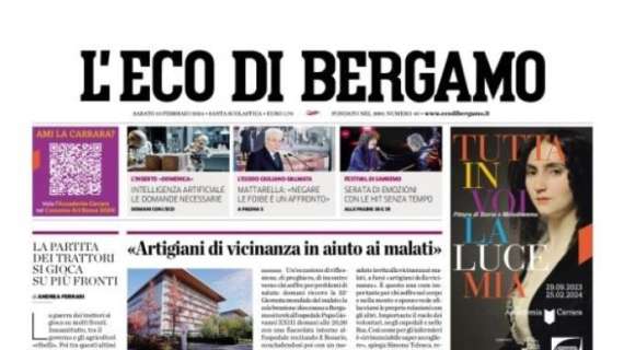 La prima dell'Eco di Bergamo sul record della Dea: "Cade un altro record. Mai 3 vittorie su 3 all'inizio del ritorno"