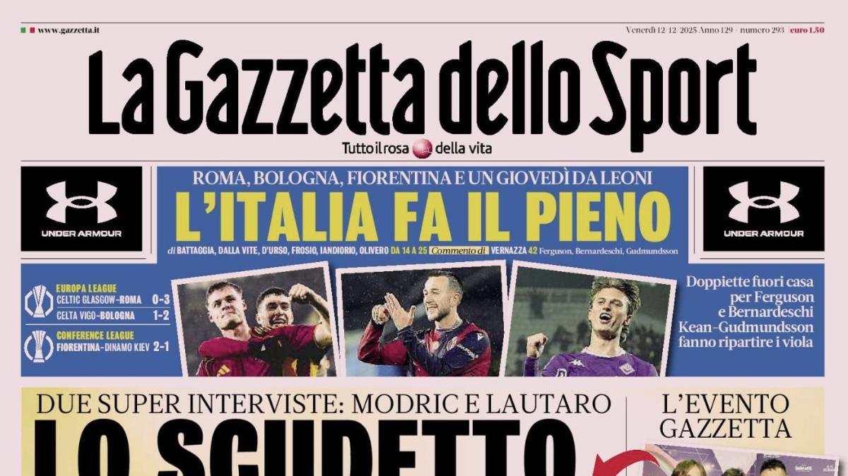 PRIMA PAGINA - La Gazzetta dello Sport: "Lo scudetto siamo noi"