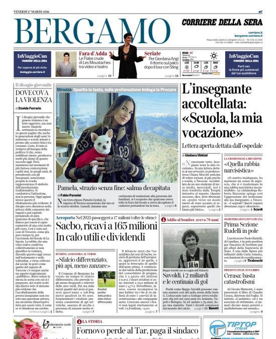 PRIMA PAGINA - Corriere di Bergamo: "Savoldi, i 2 miliardi e le centinaia di gol"