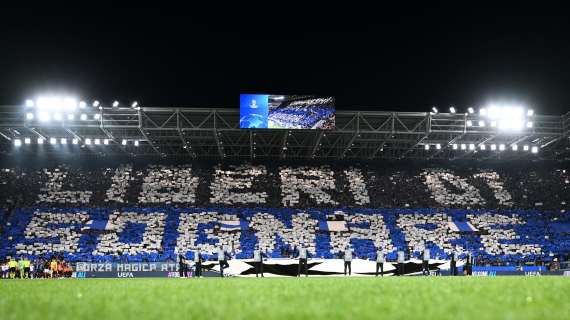 FOTO - La bellissima coreografia della Curva Nord dell'Atalanta 