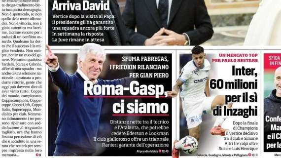 PRIMA PAGINA - Corriere dello Sport: "Roma-Gasp, ci siamo"