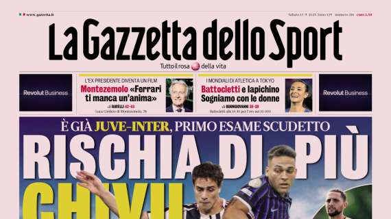 PRIMA PAGINA - La Gazzetta dello Sport: "Rischia di più Chivu"