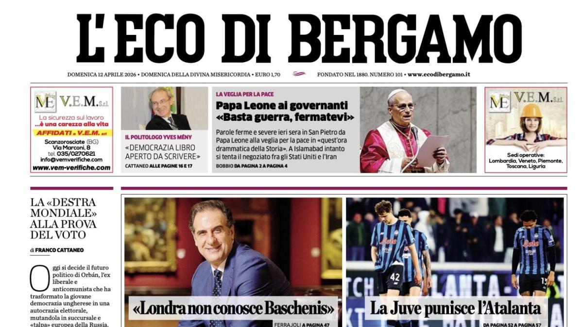 PRIMA PAGINA - L'Eco di Bergamo: "La Juve punisce l'Atalanta"