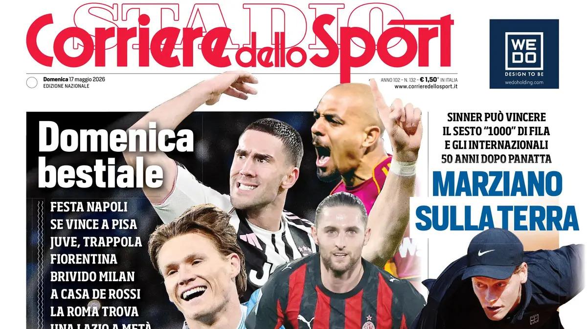 PRIMA PAGINA – Corriere dello Sport: "Mezzogiorno da Champions"