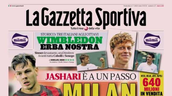 PRIMA PAGINA - La Gazzetta Sportiva: "Milan, arrivo"