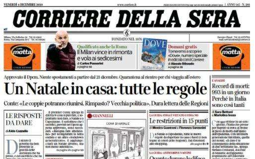 Corriere della Sera: "Un Natale in casa: tutte le regole"
