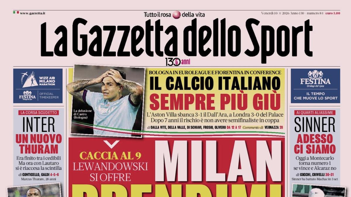 PRIMA PAGINA - La Gazzetta dello Sport: "Milan prendimi"