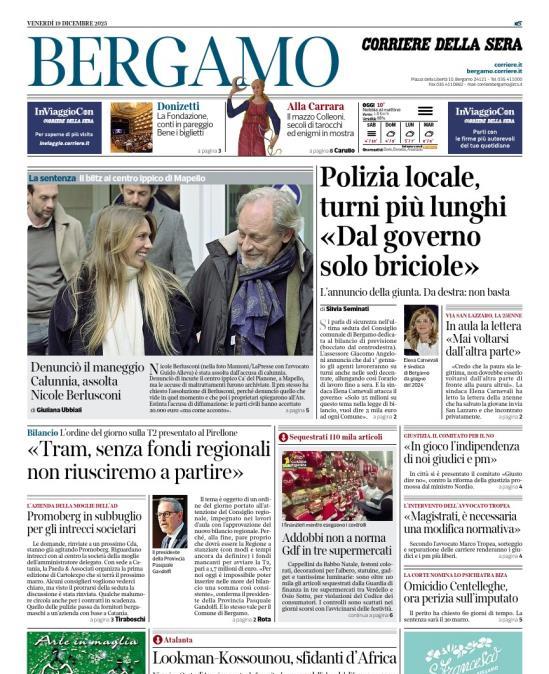 PRIMA PAGINA - Corriere di Bergamo: "Lookman-Kossounou, sfidanti d’Africa"