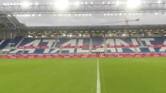 Ecco il manto erboso del Gewiss Stadium, si entra in clima partita! 