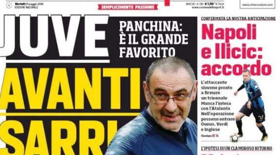 L'apertura del Corriere dello Sport: "Napoli-Ilicic accordo, manca l'ok dell'Atalanta"