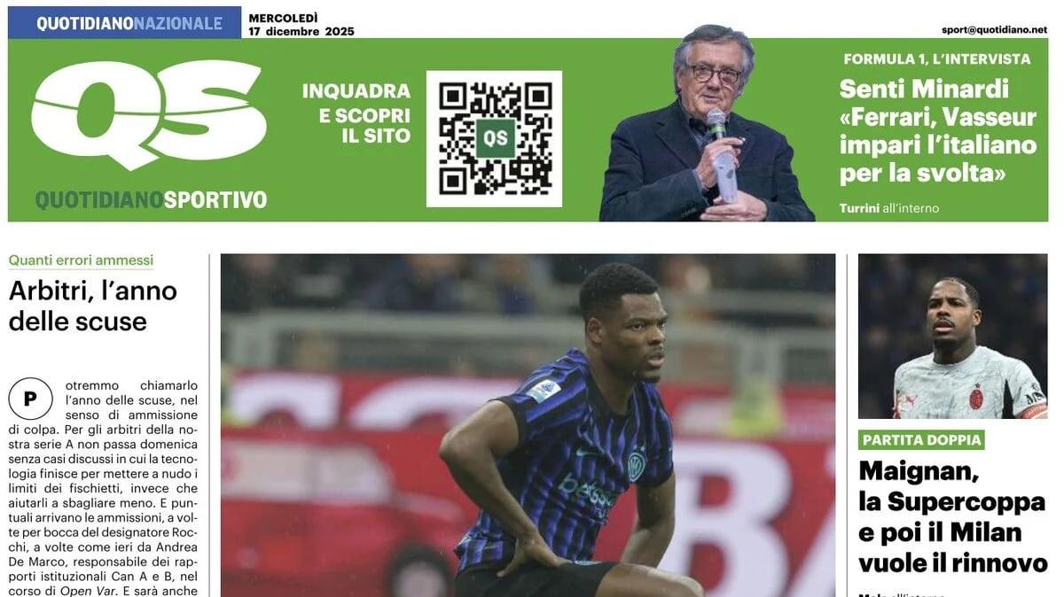 PRIMA PAGINA - QS Quotidiano Sportivo: "È Palestra-mania. Ma l'Atalanta vuole tenerlo"