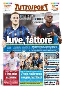 La prima pagina di Tuttosport: "Juve, fattore 'K'. Il Toro salta su Hranac