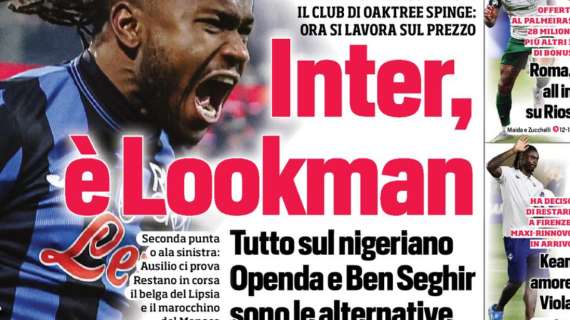 Corriere dello Sport - Inter, clamorosa idea Lookman: l’Atalanta fissa il prezzo e non fa sconti