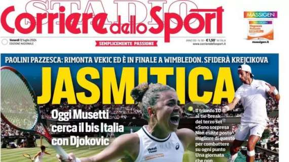 La prima pagina del Corriere dello Sport titola sullo scudetto: "La bene armata"