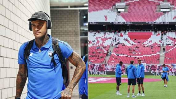 Scamacca pronto a subentrare, la Dea prima del match alla Red Bull Arena di Lipsia
