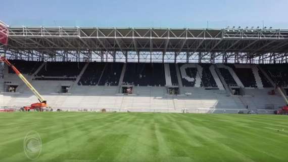 Gewiss Stadium, il progress in time lapse dei lavori [video]