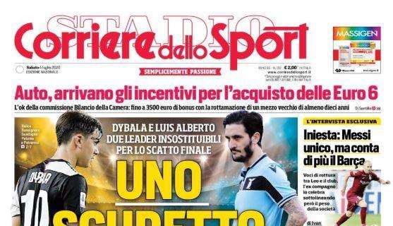 Corriere dello Sport in apertura su Juve e Lazio: “Uno scudetto da 10”