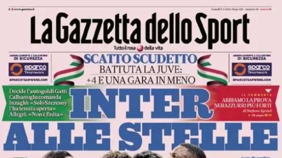 La Gazzetta dello Sport titola: "Inter alle stelle. Abbiamo la prova, nerazzurri più forti"