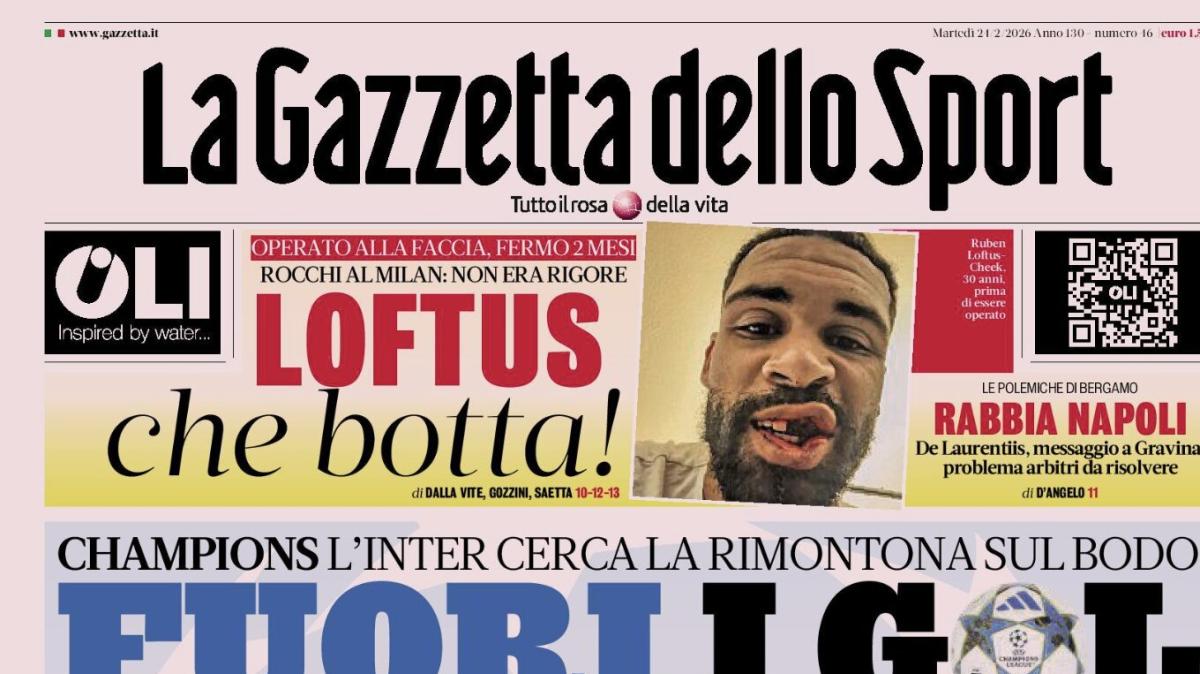 PRIMA PAGINA - La Gazzetta dello Sport: "Le polemiche di Bergamo, rabbia Napoli" 