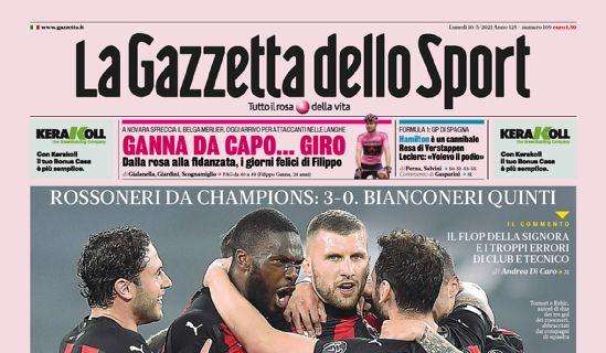 L'apertura de La Gazzetta dello Sport: "Juve schiantata"