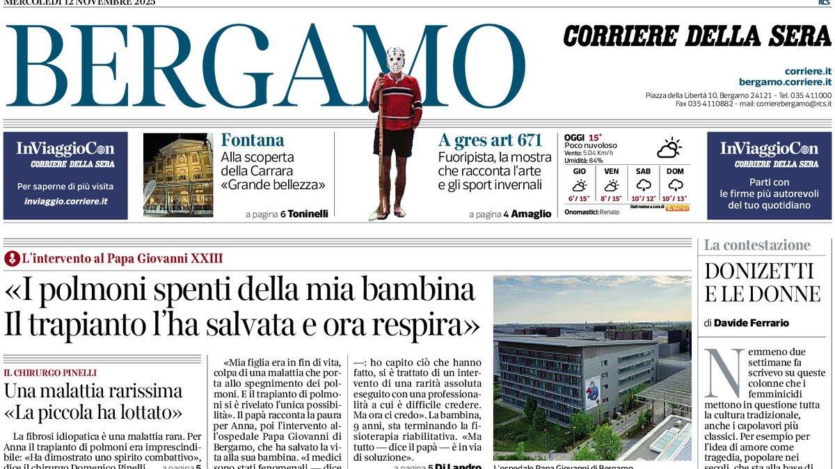 PRIMA PAGINA - Corriere di Bergamo: "È arrivato Palladino. Sul campo attacco e pragmatismo"