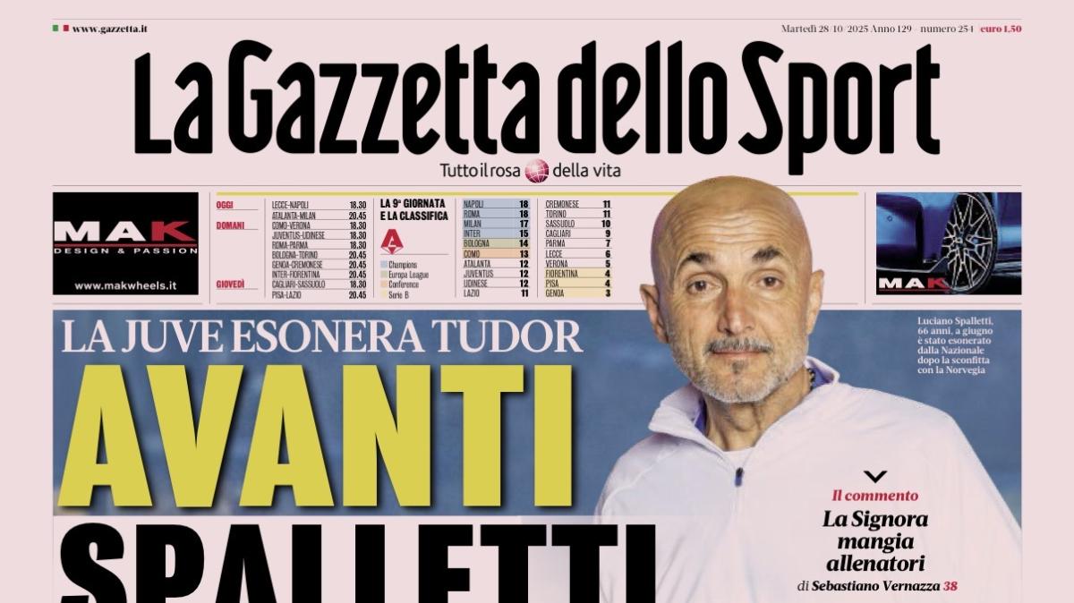 PRIMA PAGINA - La Gazzetta dello Sport: "Lookman–Leao a tutta velocità"