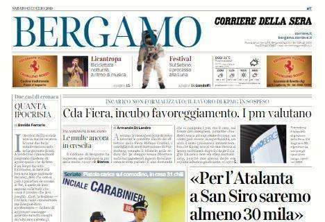 Corriere di Bergamo - "Per l'Atalanta a San Siro saremo almeno 30 mila"