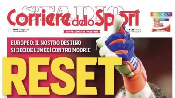 Il Corriere dello Sport in apertura sull'Italia: "Reset"