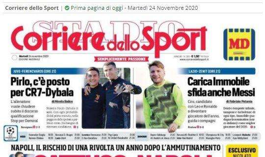 L'apertura del Corriere dello Sport: "Gattuso-Napoli, duro confronto"