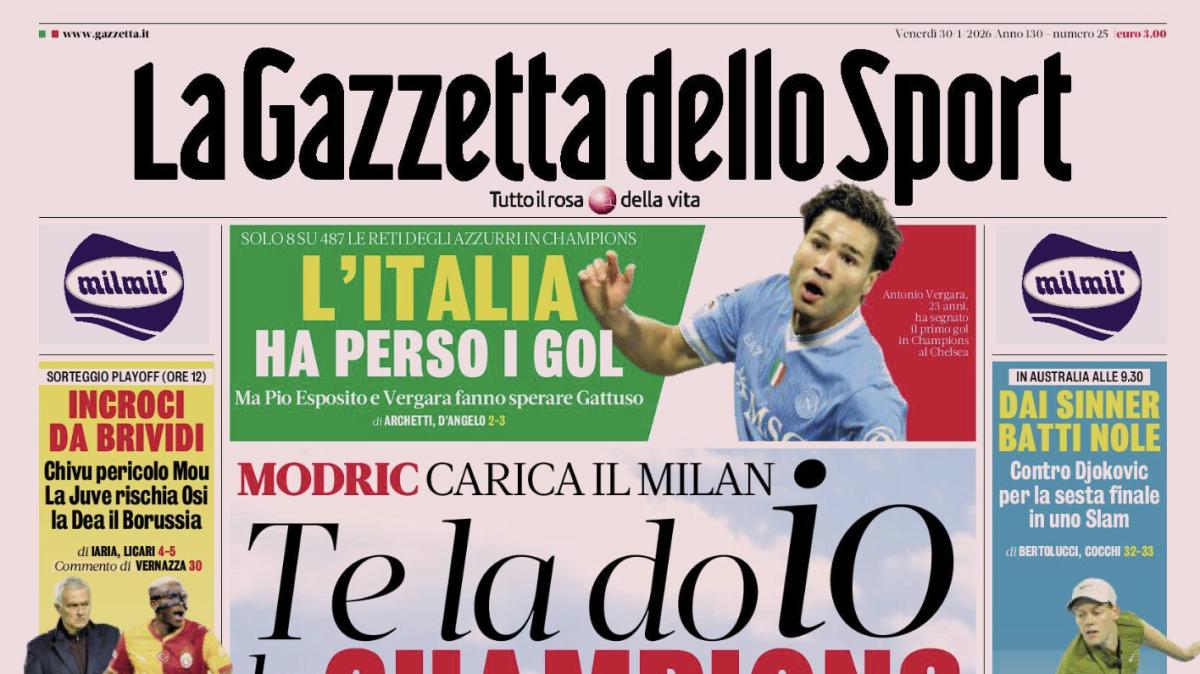 PRIMA PAGINA - La Gazzetta dello Sport: "Te la do io la Champions"