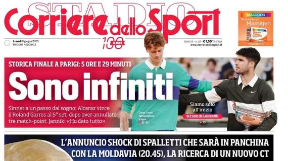 PRIMA PAGINA - Corriere dello Sport - Luciao: «Sono stato esonerato, è la mia ultima partita»