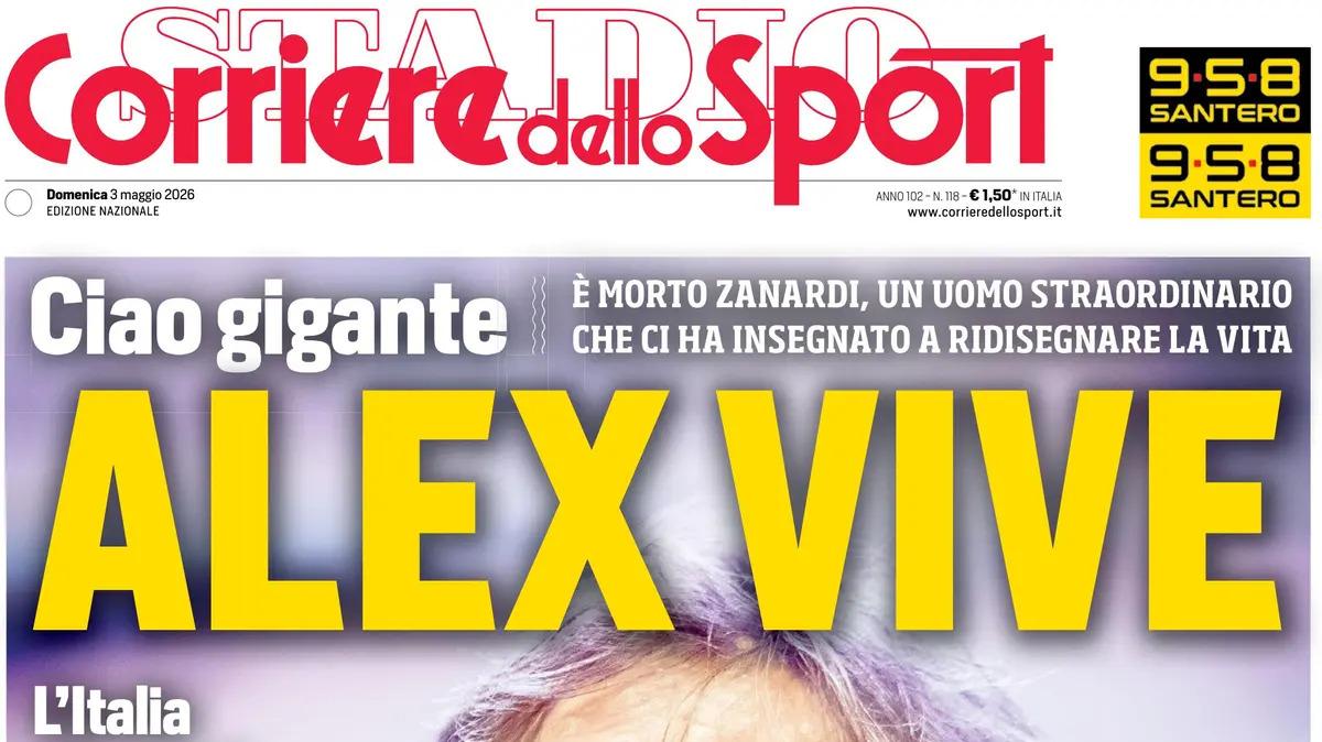 PRIMA PAGINA - Corriere dello Sport: "Alex vive"