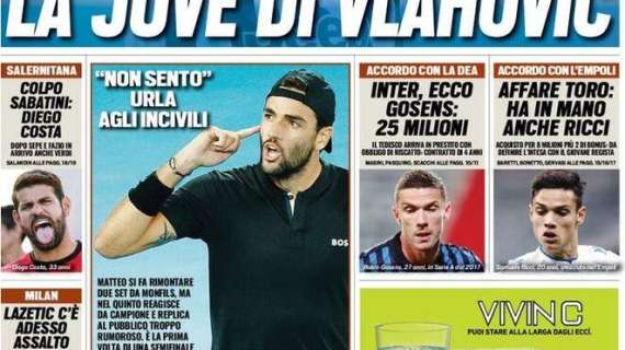 PRIMA PAGINA - Tuttosport: "Inter, ecco Gosens: 25 milioni" 