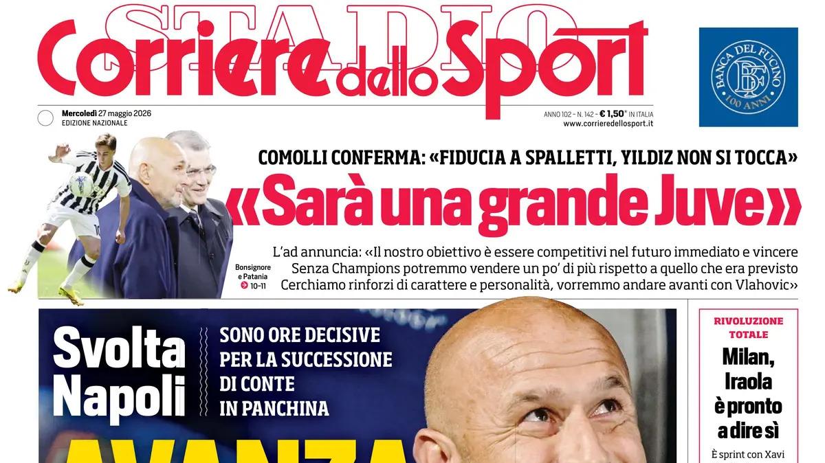 PRIMA PAGINA – Corriere dello Sport: "Avanza Italiano"
