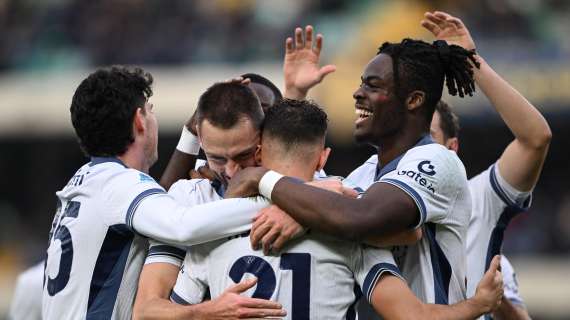 Cinque gol in un tempo: all'Inter bastano 45' per rifilare una manita all'Hellas a Verona