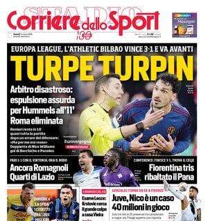 "Turpe Turpin". L'apertura del CorSport è un attacco all'arbitro di Athletic Bilbao-Roma